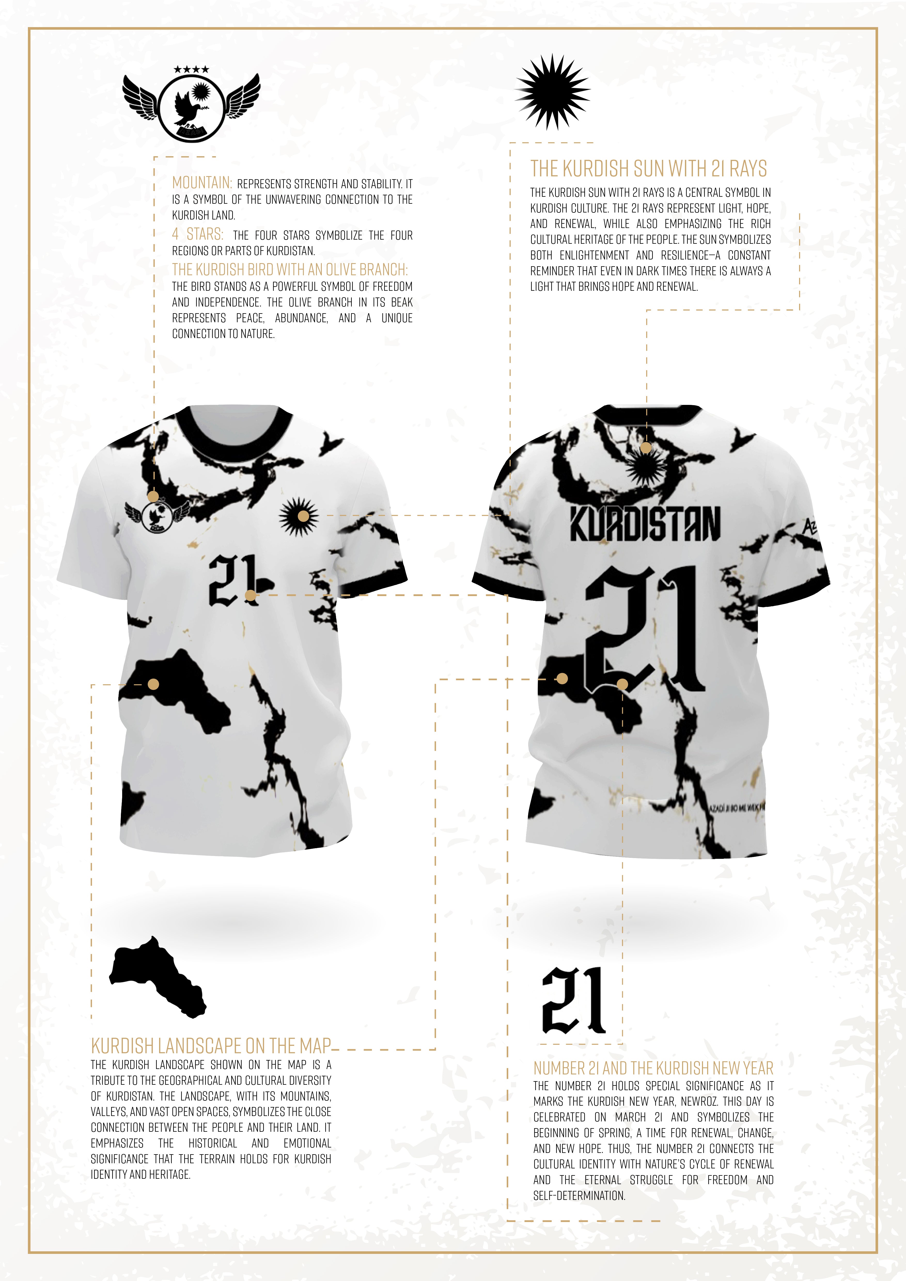 Kurdistan Heritage Jersey - White